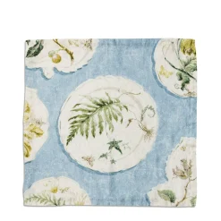 Daylesford X Colefax Quince Garden Napkin in Blue with Fern>Daylesford Organic Clearance