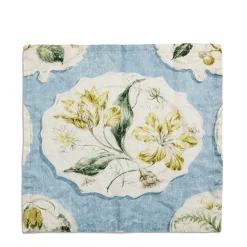 Daylesford X Colefax Quince Garden Napkin in Blue with Tulip>Daylesford Organic Shop