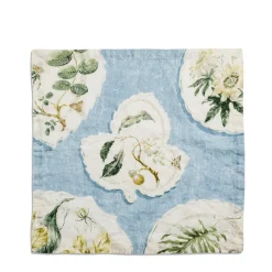 Daylesford X Colefax Quince Garden Napkin in Blue with Hazel>Daylesford Organic Best Sale
