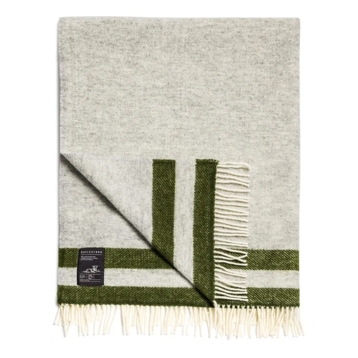 Elmstead Wool Throw Double Stripe Grey>Daylesford Organic Discount