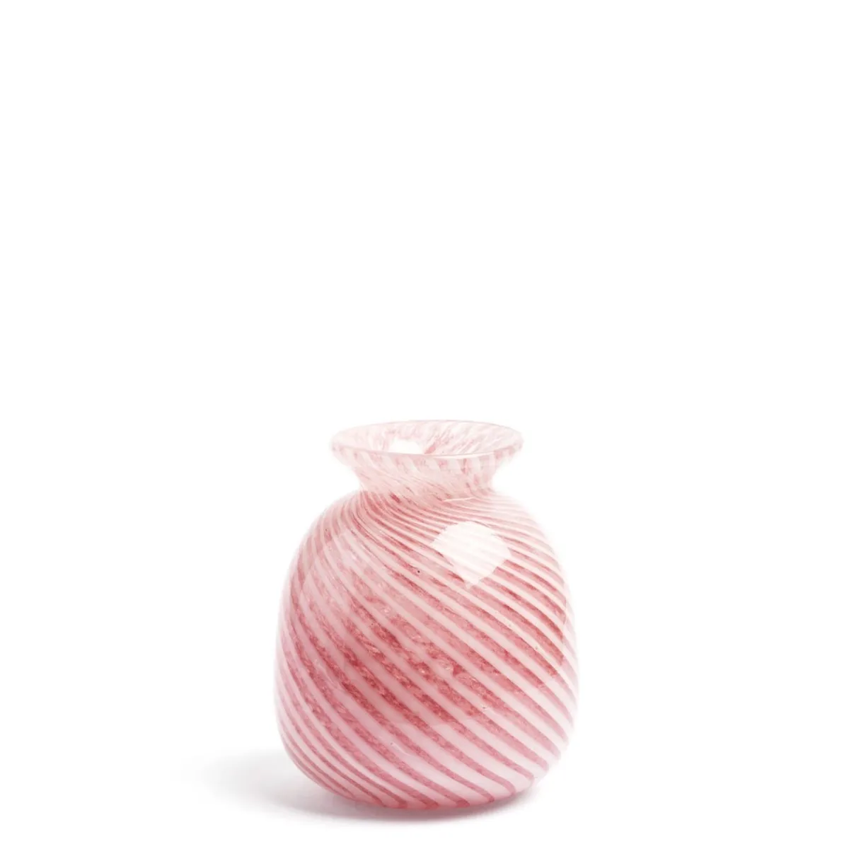 Miro Pink Spiral Stripe Vase>Daylesford Organic Clearance