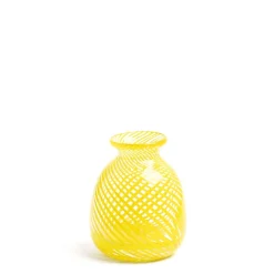 Miro Yellow Spiral Stripe Vase>Daylesford Organic Store