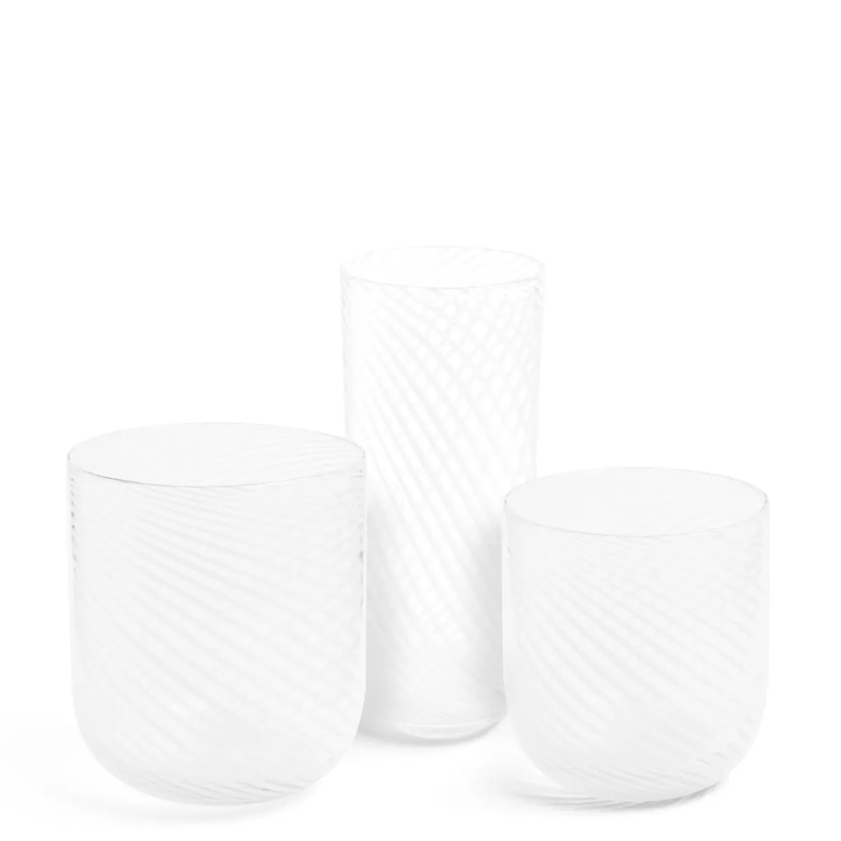 Mondrian White Spiral Stripe Vase>Daylesford Organic Discount
