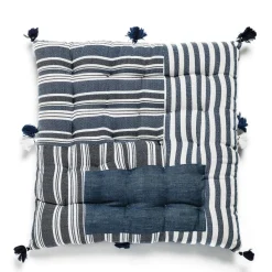 Nila Dhaba Blue Cushion>Daylesford Organic Online