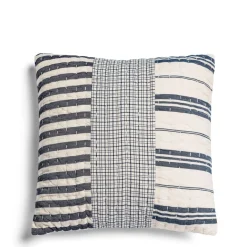Patchwork Cushion Navy & White>Daylesford Organic New