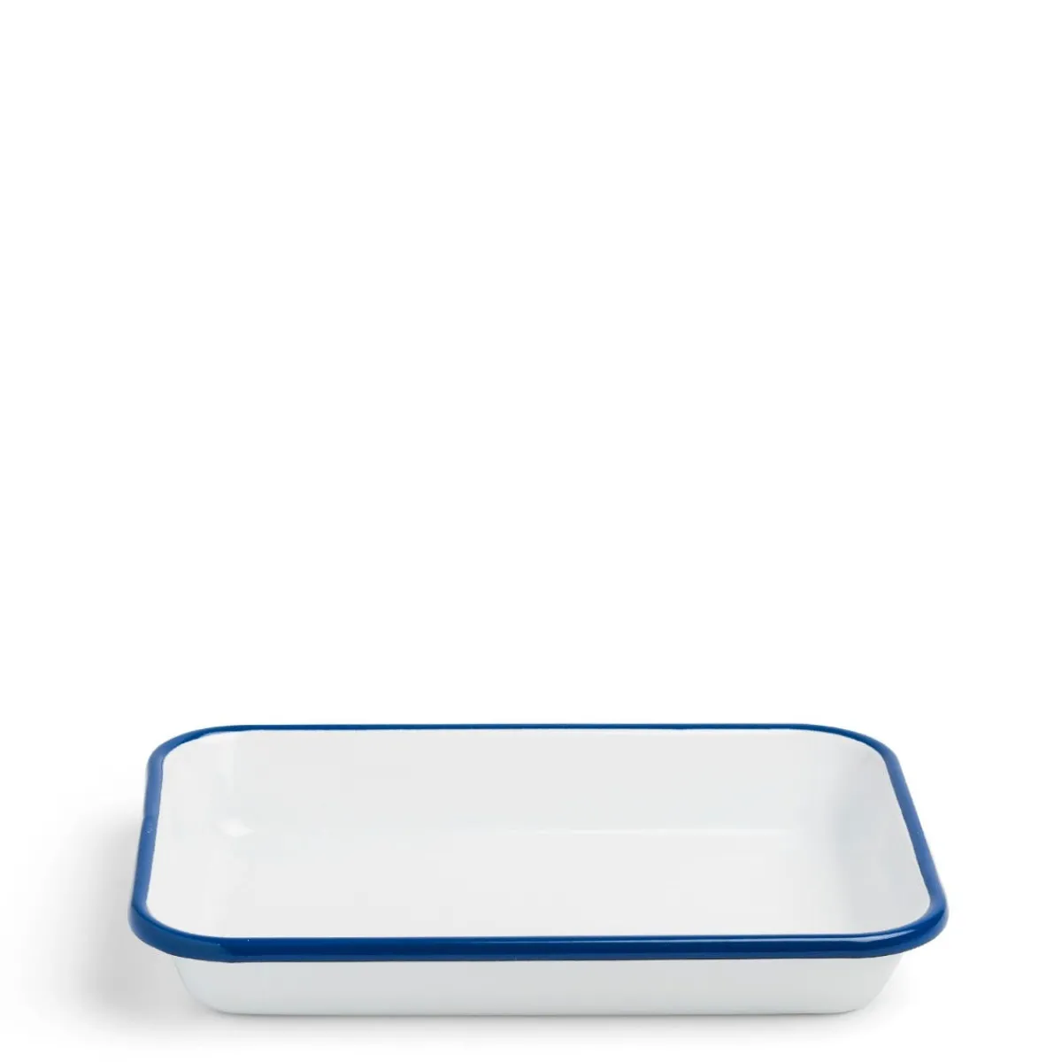 White & Blue Enamel Rectangular Dish Large>Daylesford Organic Best