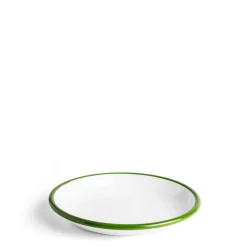 White & Green Enamel Bowl>Daylesford Organic Shop