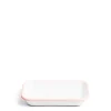 White & Pink Enamel Rectangular Dish 21cm>Daylesford Organic Outlet